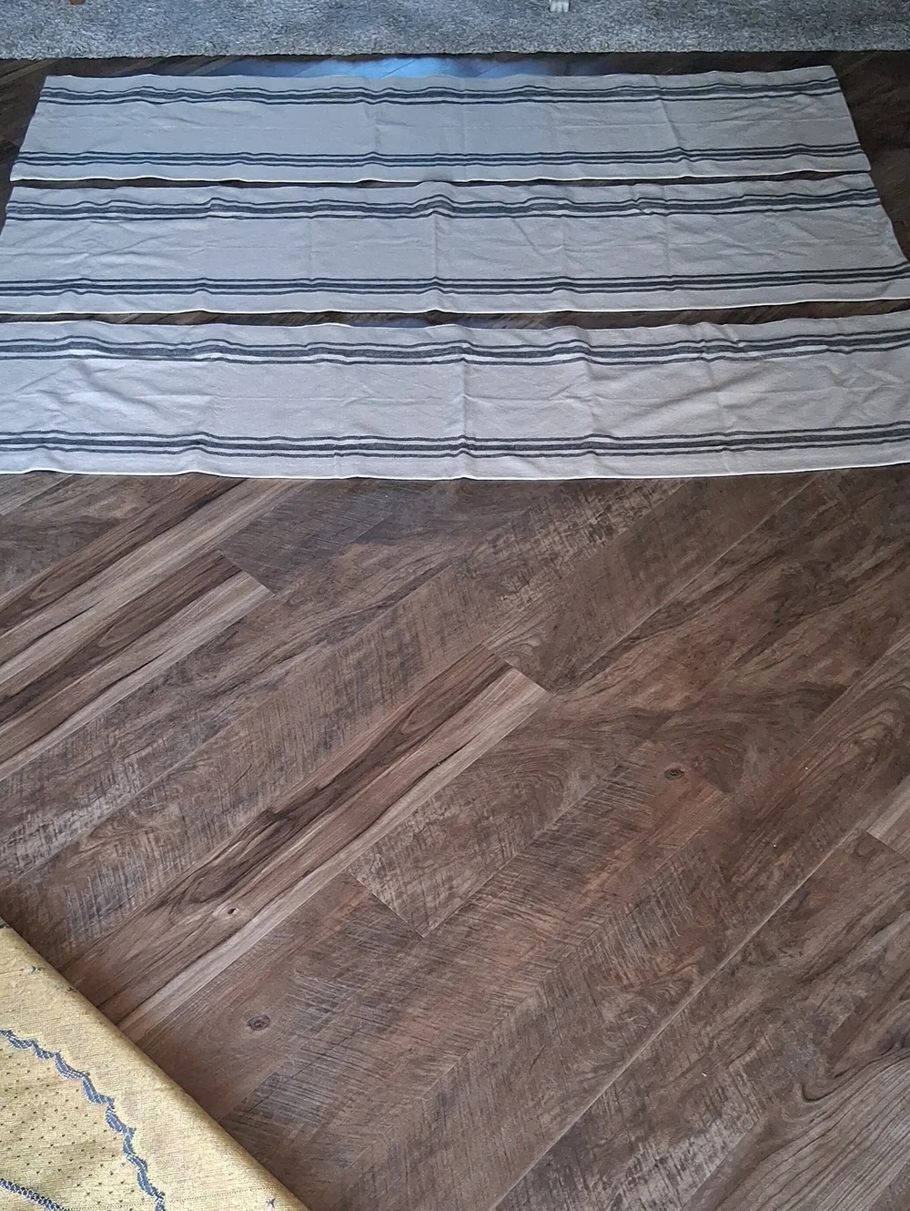 Set Of‎ 3 farmhouse style grain sack look Valances 70